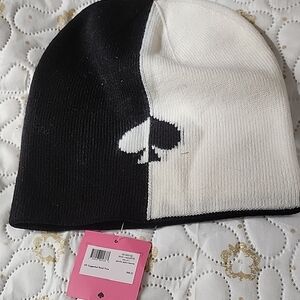 Kate Spade Black and White Beanie